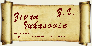 Živan Vukasović vizit kartica